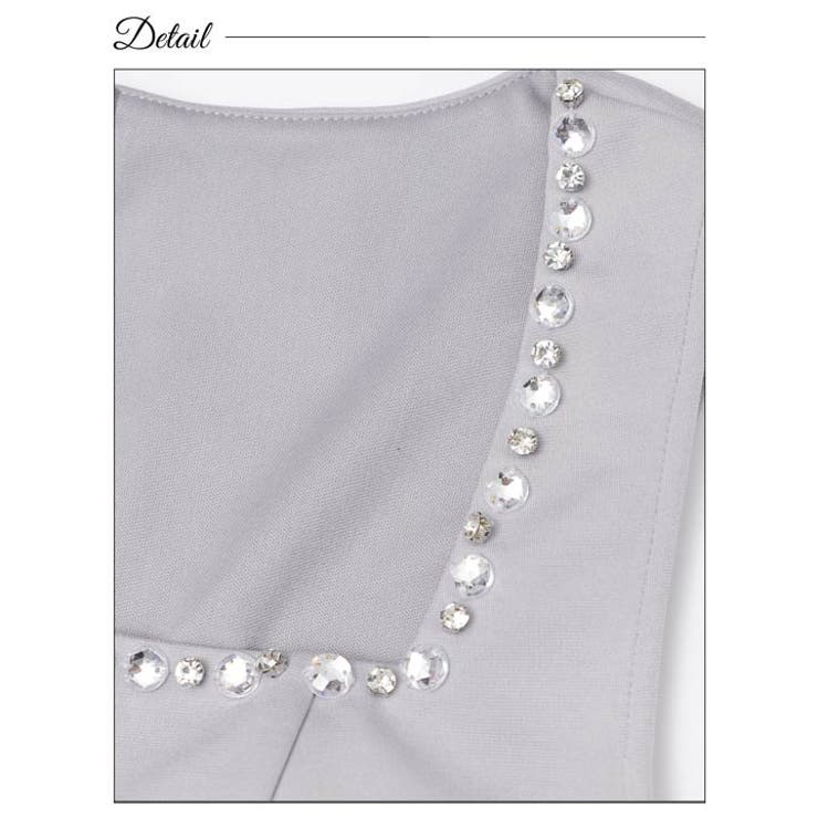 フロントジップ ビジュー ウエストカット | Dazzy | 詳細画像14 