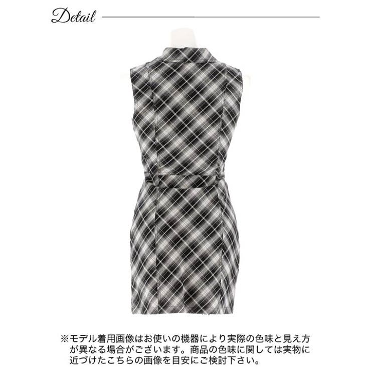 襟付き ノースリーブ チェック柄 | Dazzy | 詳細画像11 