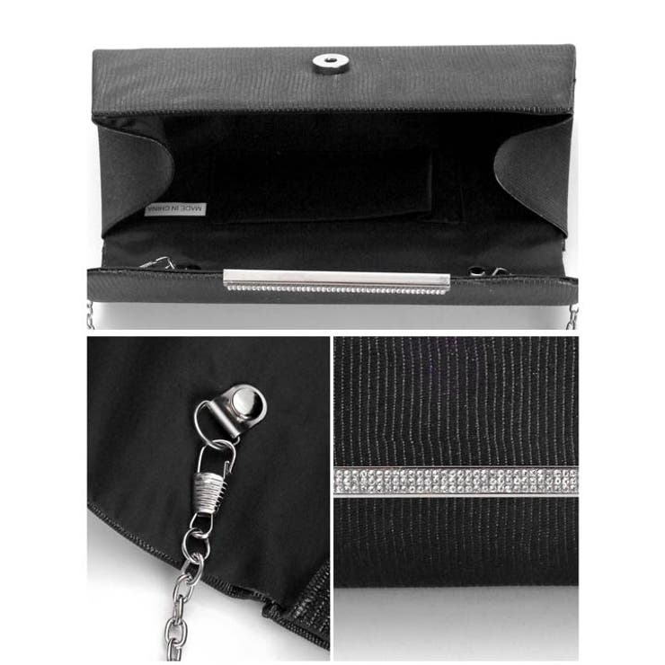 [2way]メタリック ビジュー フラップ クラッチバッグ | Dazzy | 詳細画像10 