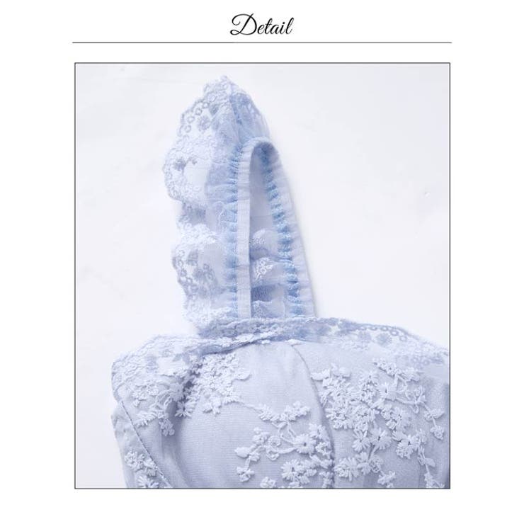 大人上品フラワー刺繍キャミソールフリルタイトミニ丈キャバドレス[SML 3サイズ… | Dazzy | 詳細画像14 