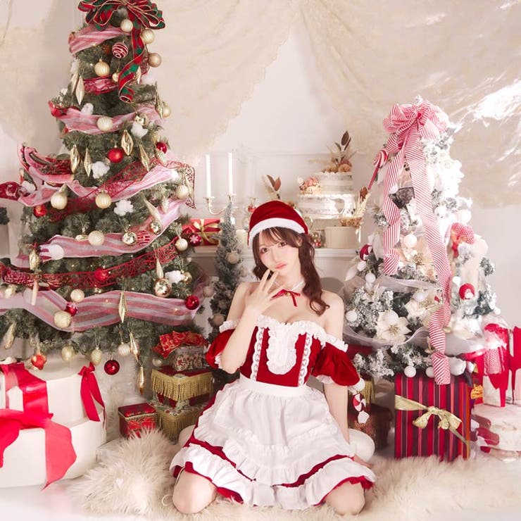 [4点SET]フリルガーリーメイド風サンタコス[2025サンタ/コスプレ] | Dazzy | 詳細画像11 
