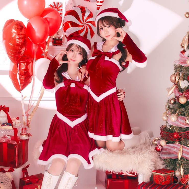 [5点SET]キュートリボンセーラー風サンタコス[2025サンタ/コスプレ] | Dazzy | 詳細画像2 