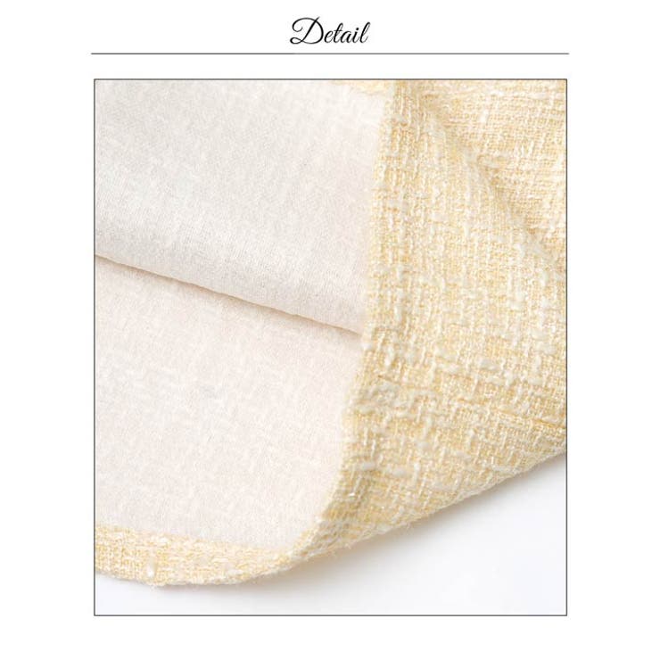 [明日花キララ着用]華やかフリルオフショルが存在感◎ラメツイード×フロントジップ… | Dazzy | 詳細画像18 