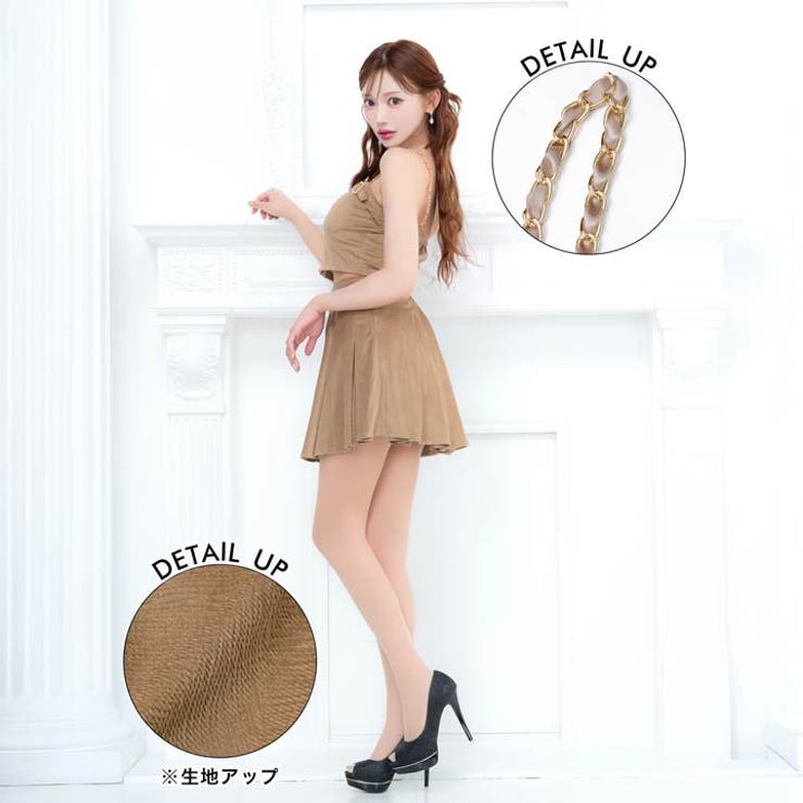 [明日花キララ着用]バストベルトモチーフファスナーAラインミニ丈セットアップキャ… | Dazzy | 詳細画像7 