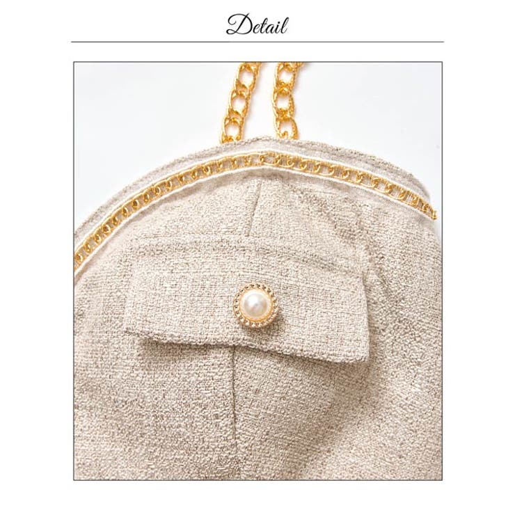 トレンドチェーンショルダーでこなれ感谷間ジップツイードAラインミニ丈キャバドレス… | Dazzy | 詳細画像22 