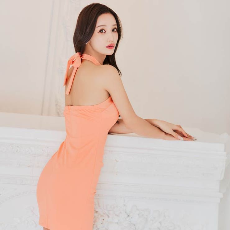 美デコルテが際立つ胸元クロス×煌めく谷間ビジュータイトミニ丈キャバドレス[SML… | Dazzy | 詳細画像10 