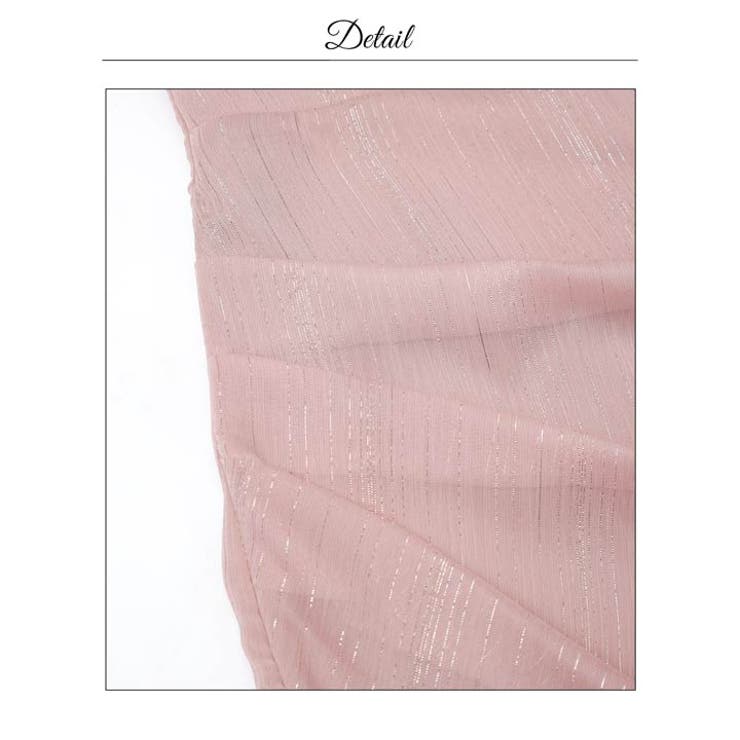 [伊藤桃々着用]キラキラ輝く胸元ビジュー×肩出しアメスリフリル袖オフショルタイト… | Dazzy | 詳細画像19 