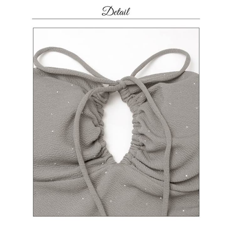 リボンで寄せて谷間を盛るギャザー×裾レースのタイトミニ丈キャバドレス[SML 3… | Dazzy | 詳細画像17 