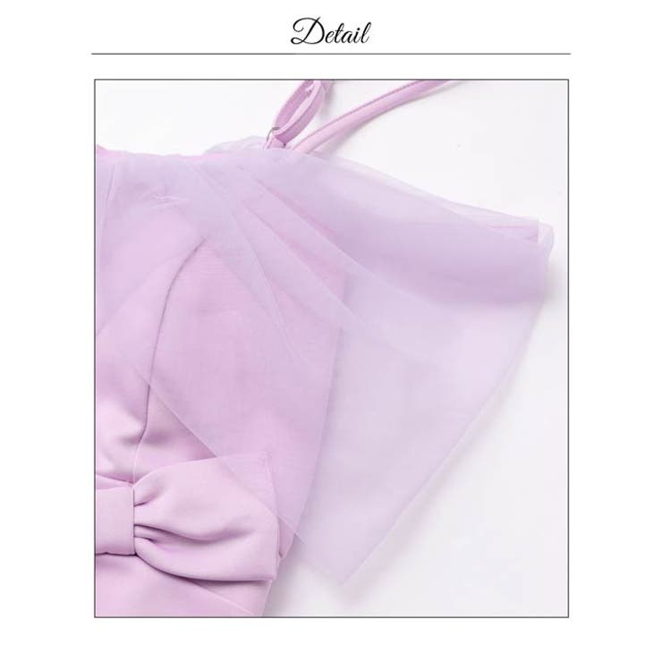 [明日花キララ着用]二の腕隠せる女神袖チュール×オフショルリボンのスリットロング… | Dazzy | 詳細画像14 