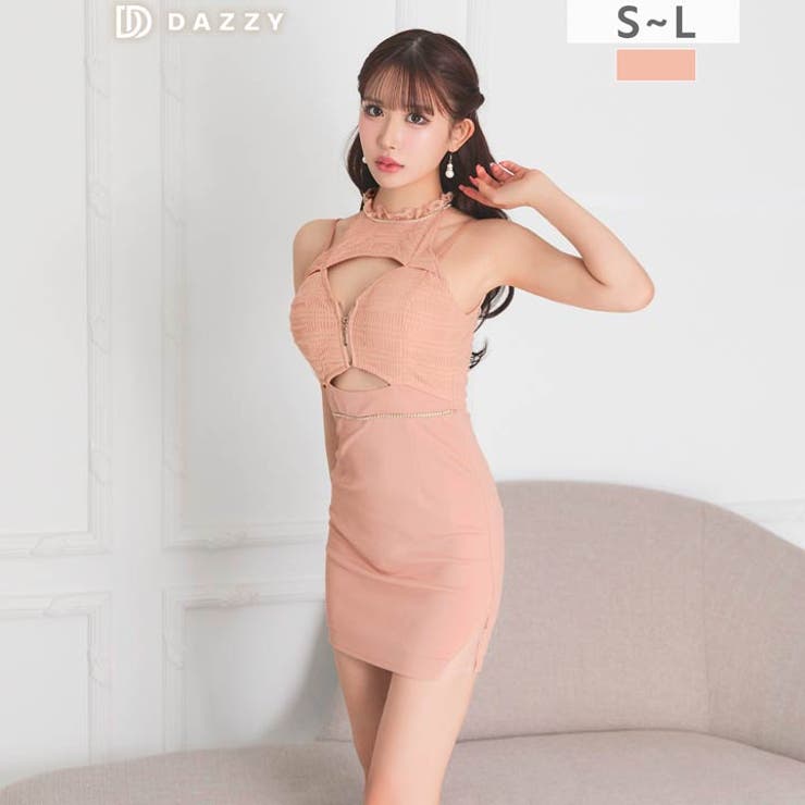 [伊藤桃々着用]色っぽ谷間魅せ叶う×ウエストカットがセクシーなビジューアメスリタ… | Dazzy | 詳細画像2 