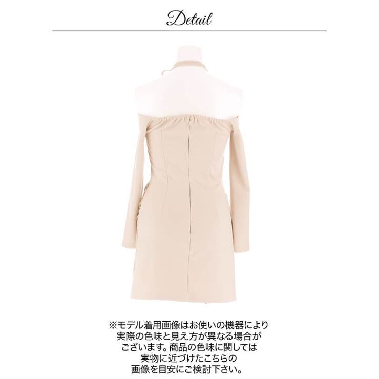 谷間魅せ×二の腕カバーリボンモチーフホルターコードオフショルタイトミニ丈キャバド… | Dazzy | 詳細画像13 