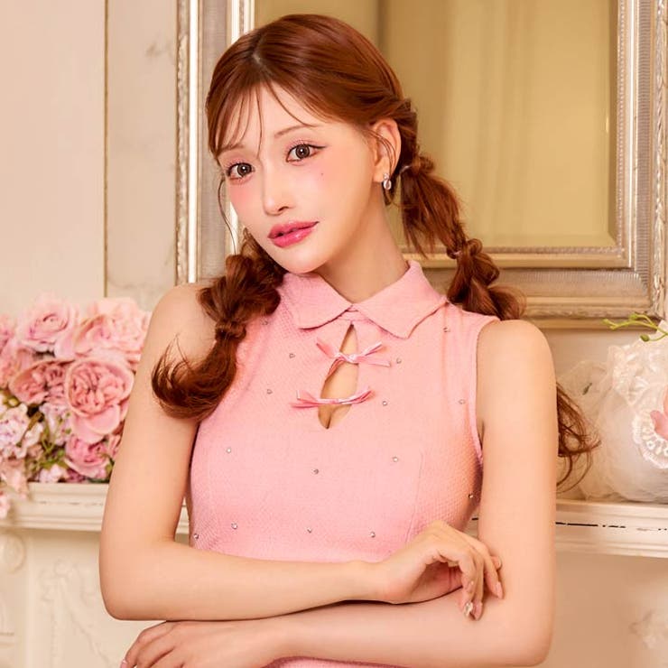[明日花キララ着用]谷間魅せダブルリボン×襟付きがCUTE色っぽいタイトミニ丈キ… | Dazzy | 詳細画像12 