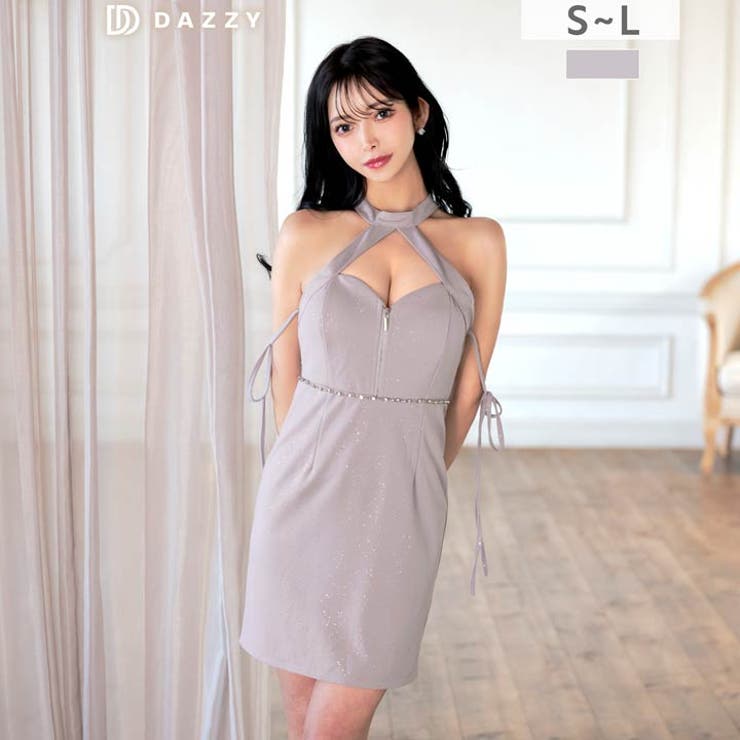 グリッター輝く今っぽアメスリ×サイドリボンタイトミニ丈キャバドレス[SML 3サ… | Dazzy | 詳細画像8 
