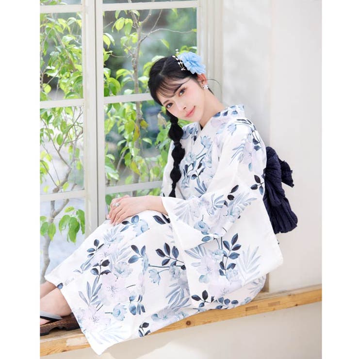 [2点SET]白地×ボタニカル柄浴衣【2026年新作 YUKATA by | Dazzy | 詳細画像9 