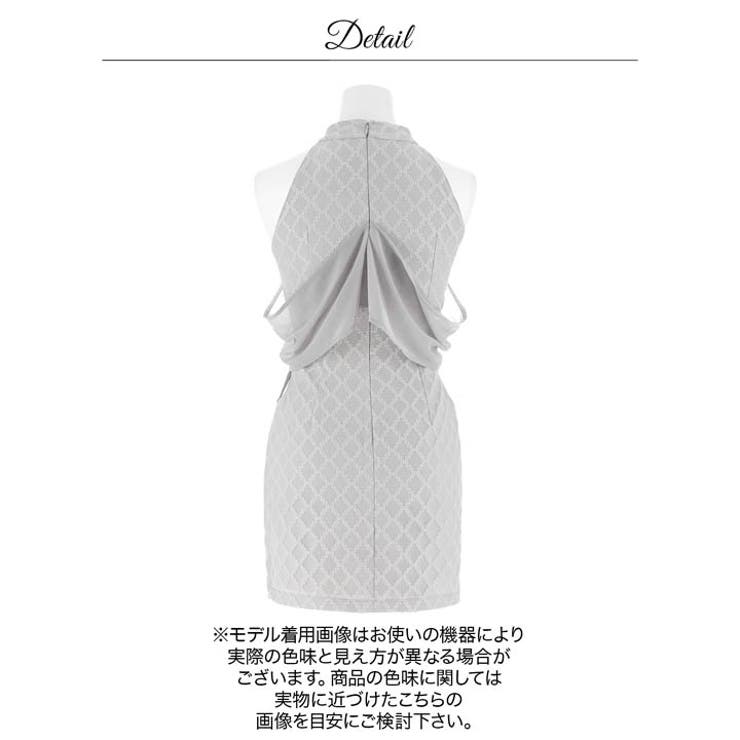 [伊藤桃々着用]肌魅せがSEXYな華奢魅せオフショル♪立体格子柄のタイトミニ丈キ… | Dazzy | 詳細画像19 