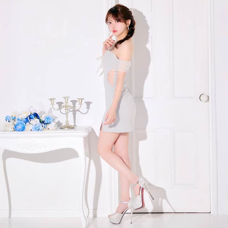 可憐なふんわり女神袖×オフショルで上品に華奢魅せ♪肌魅せウエストシアーのタイトミ… | Dazzy | 詳細画像13 