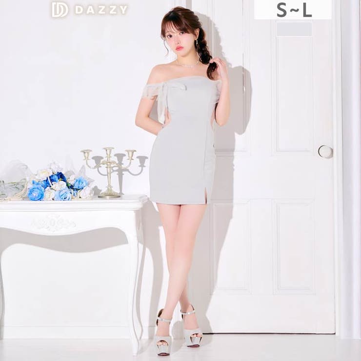 可憐なふんわり女神袖×オフショルで上品に華奢魅せ♪肌魅せウエストシアーのタイトミ… | Dazzy | 詳細画像6 