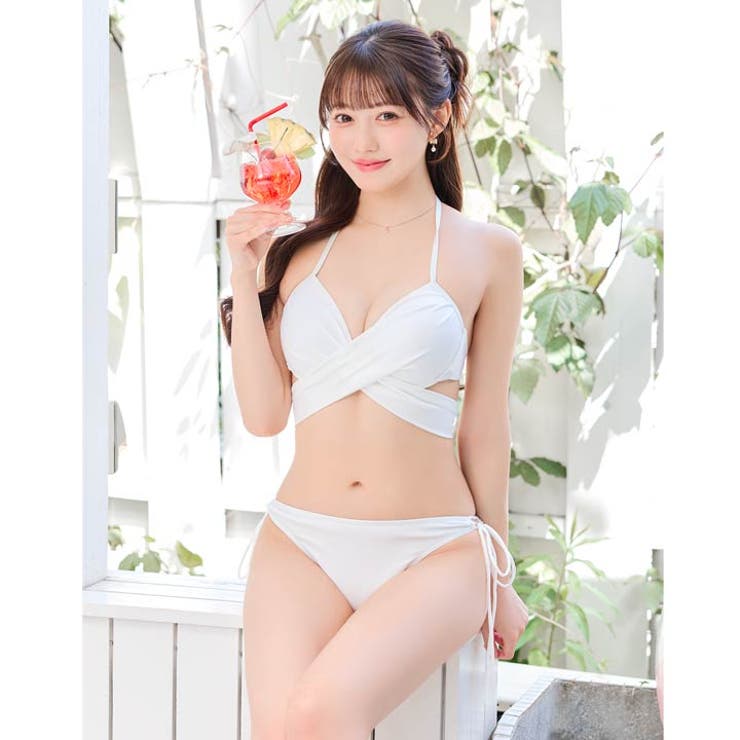 2点SET]クロスカシュクールビキニ 水着【dazzy beach[品番