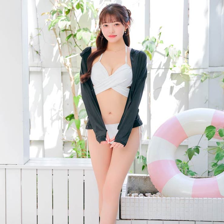 [単品]フード付きジップラッシュガード 水着【dazzy beach | Dazzy | 詳細画像9 