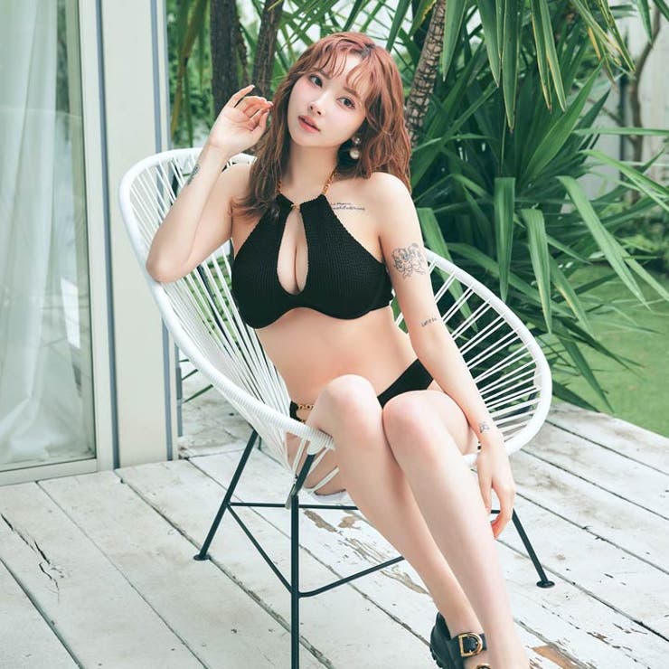 [2点SET]ゴールドチェーンホルターネックビキニ 水着【dazzy beach | Dazzy | 詳細画像7 