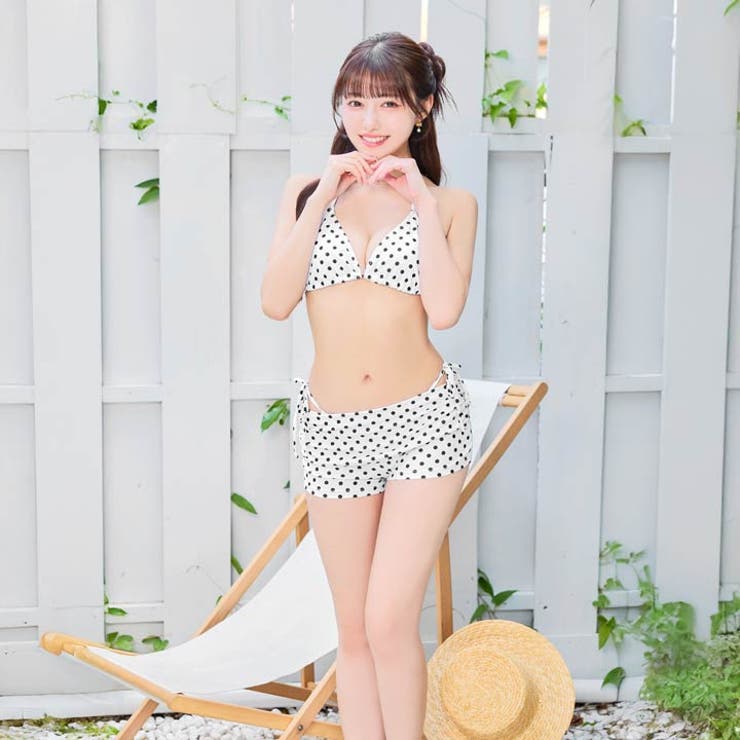 [3点SET]ドット柄ホルターネックビキニ 水着【dazzy beach | Dazzy | 詳細画像2 