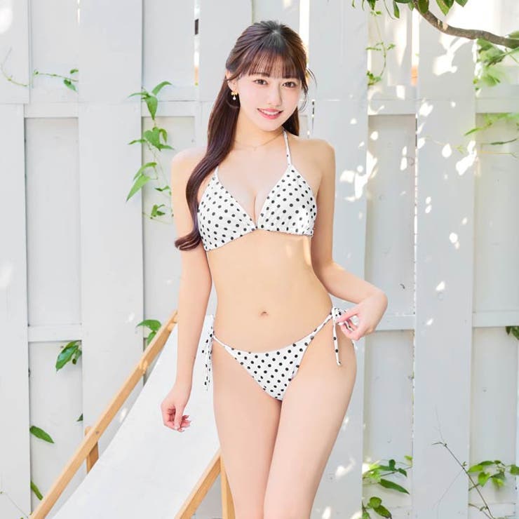[3点SET]ドット柄ホルターネックビキニ 水着【dazzy beach | Dazzy | 詳細画像8 