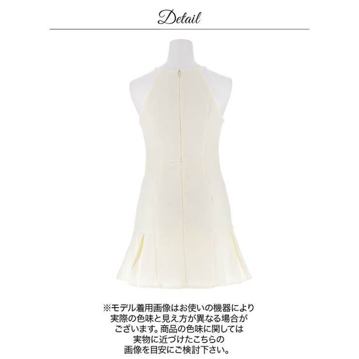 ビジュー輝くカットアウトで谷間魅せプリーツAラインミニ丈キャバドレス[XS~M … | Dazzy | 詳細画像13 