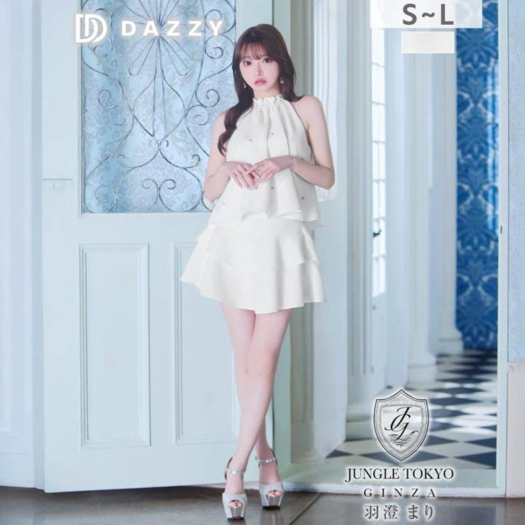 アメスリビジューフレアAラインミニ丈キャバドレス[SML/3サイズ展開] | Dazzy | 詳細画像11 