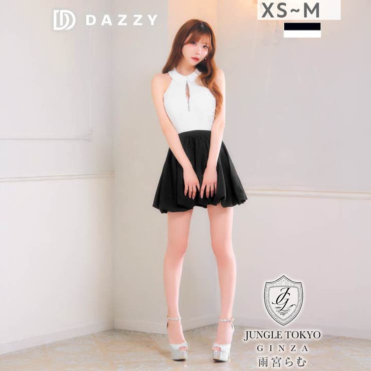 私服でも着れちゃうバイカラーで今っぽ♪谷間ジップ×ふんわりお尻も隠すアメスリAラ… | Dazzy | 詳細画像1 