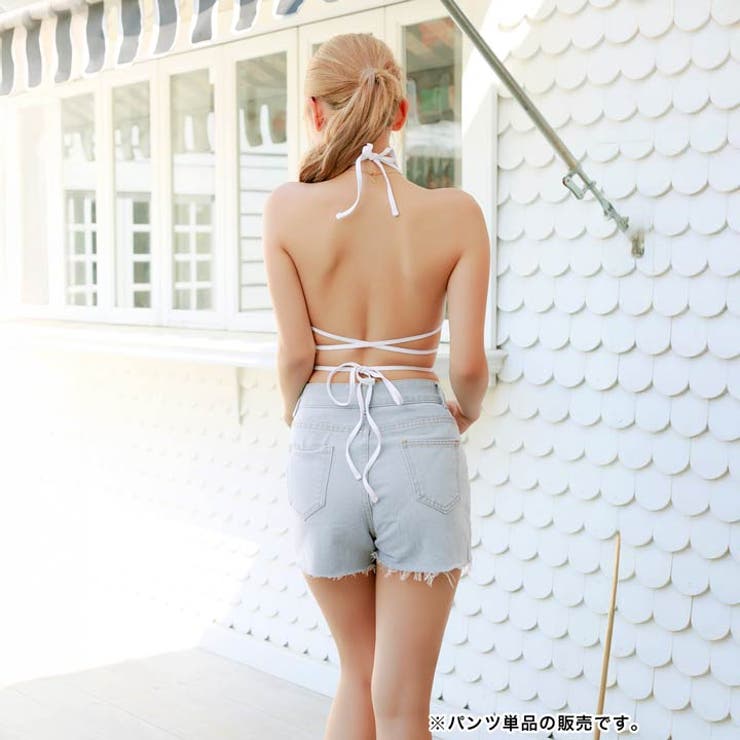 [単品]カットオフデニムショートパンツ 水着【dazzy beach | Dazzy | 詳細画像3 