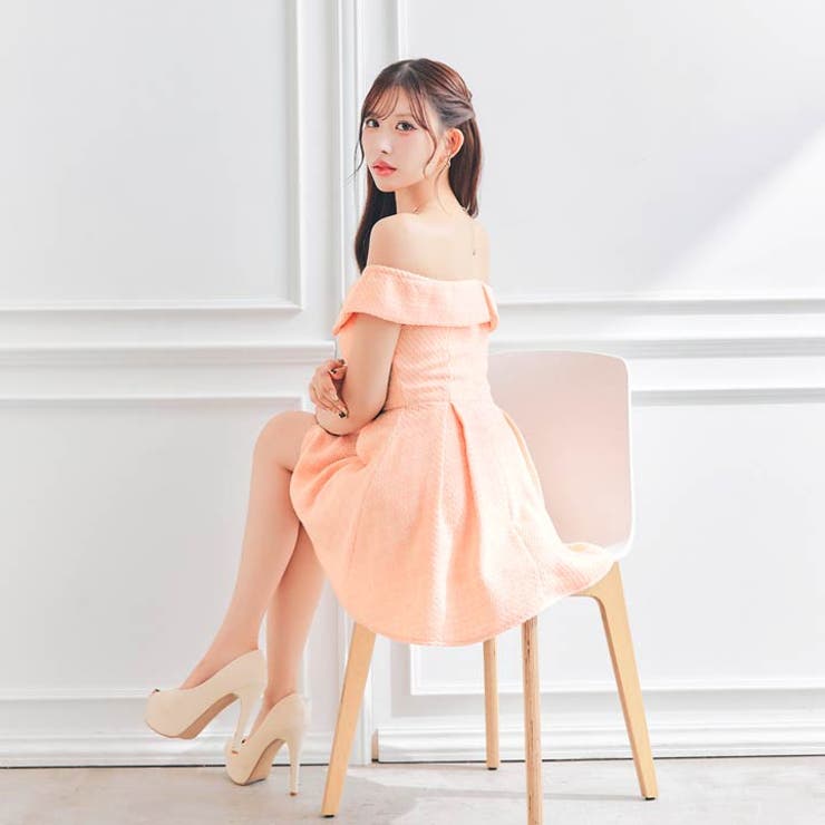 [伊藤桃々着用]あざとセクシーな胸元カットアウト♪高見えツイードAラインミニキャ… | Dazzy | 詳細画像7 