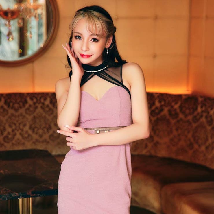 キラキラ輝くラメ×シアーホルター♪アクセいらずで華やかなタイトミニキャバドレス[… | Dazzy | 詳細画像15 