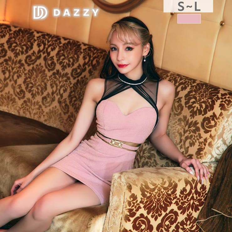 キラキラ輝くラメ×シアーホルター♪アクセいらずで華やかなタイトミニキャバドレス[… | Dazzy | 詳細画像18 