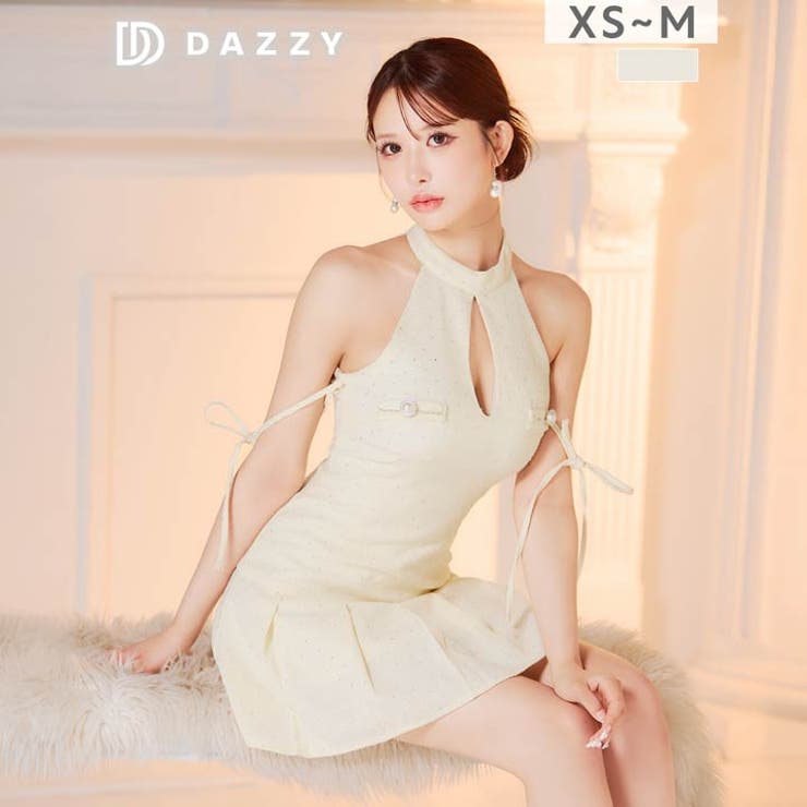[伊藤桃々着用]華やかラメツイード×人気プリーツ♪アームリボンAラインミニ丈キャ… | Dazzy | 詳細画像2 