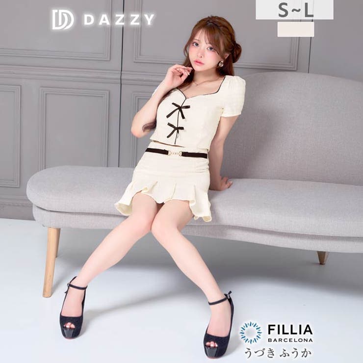 配色パイピングツイード×美脚プリーツ♪清楚で上品なAラインセットアップミニ丈キャ… | Dazzy | 詳細画像6 