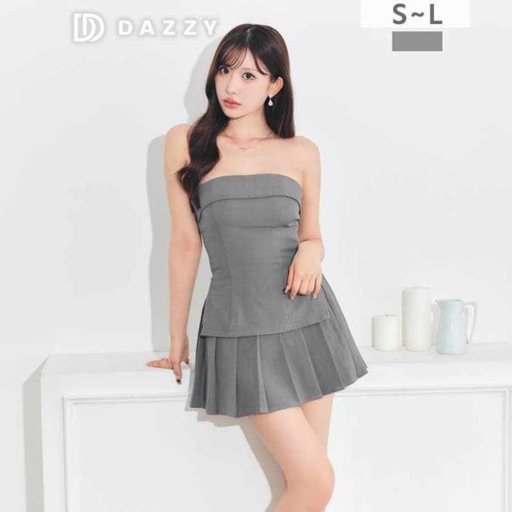 [伊藤桃々着用]Y2K風サイドジップ×細見えプリーツセットアップAラインミニキャ… | Dazzy | 詳細画像7 