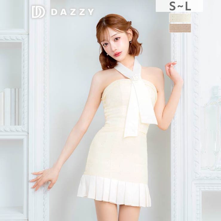 [明日花キララ着用]ツイード×フラワーモチーフ♪プリーツで大人ガーリーな上品Aラ… | Dazzy | 詳細画像1 