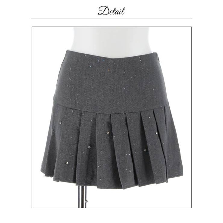 ラメビジュー×谷間ジップ♪オフショルとプリーツで華奢魅せあざと肌魅せAラインミニ… | Dazzy | 詳細画像19 