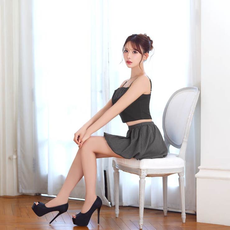 [伊藤桃々着用]上品ストライプ×ふんわりバルーン♪大人ガーリーに惹きつけるキャミ… | Dazzy | 詳細画像6 