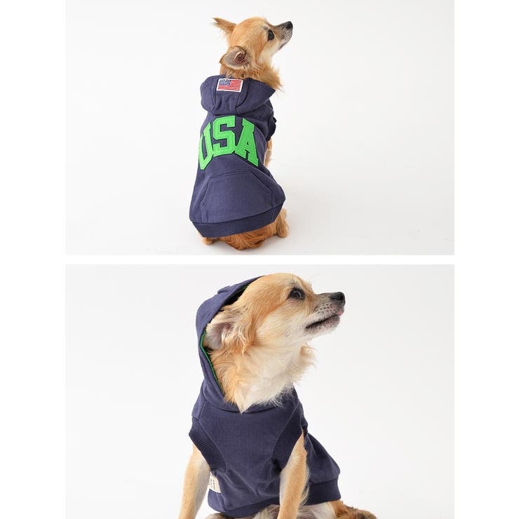犬服 USAワッペン付ロゴパーカードッグウェア [品番：DY000008154]｜Dazzy（デイジー）のファッション通販｜SHOPLIST