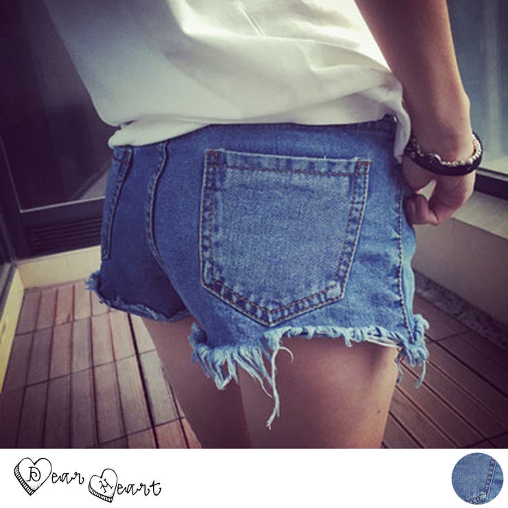 韓国ファッション 裾デザインデニムショートパンツ 15春夏 新作 品番 Cp Dearheart ディアハート のレディースファッション通販 Shoplist ショップリスト
