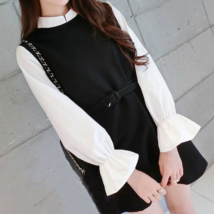 韓国ファッション フェイクレイヤードワンピース 15秋冬 新作 品番 Cp Dearheart ディアハート のレディースファッション通販 Shoplist ショップリスト