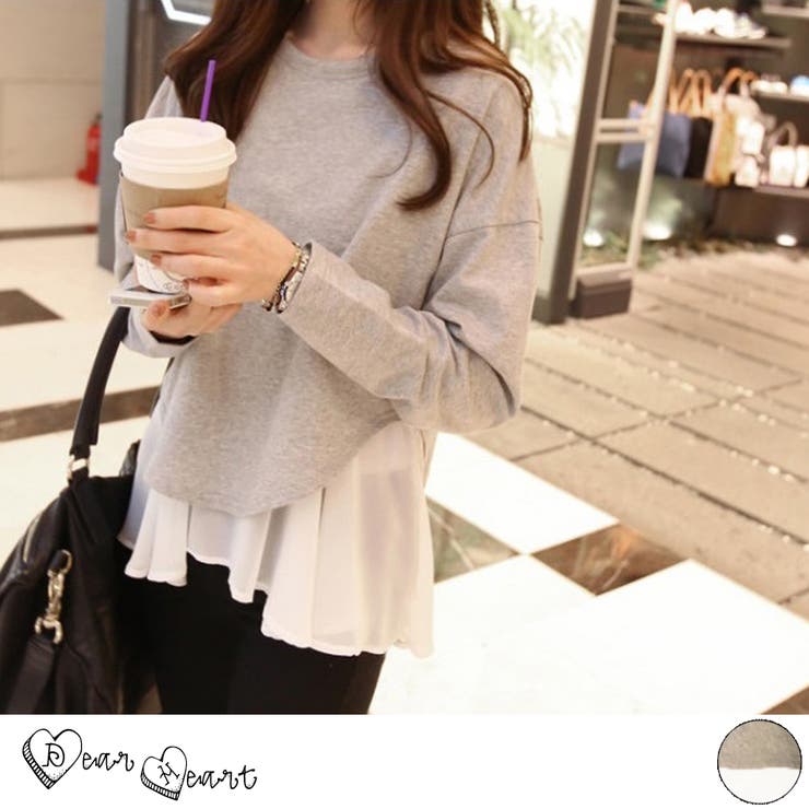 トレンドファッション インナー付デザインカットソー 16秋冬新作 品番 Cp Dearheart ディアハート の レディースファッション通販 Shoplist ショップリスト