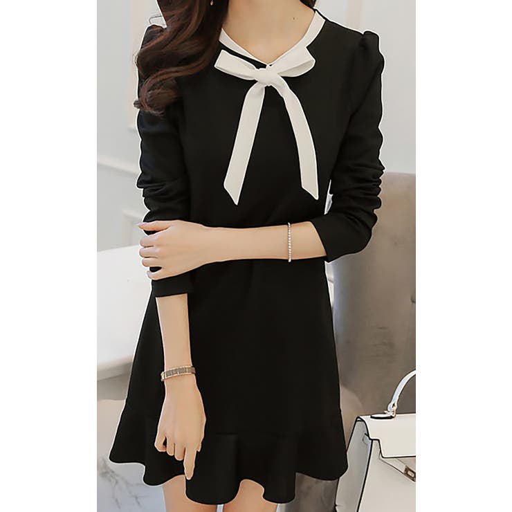 トレンドファッション 首元リボンデザインワンピース 16秋冬新作 品番 Cp Dearheart ディアハート のレディースファッション通販 Shoplist ショップリスト