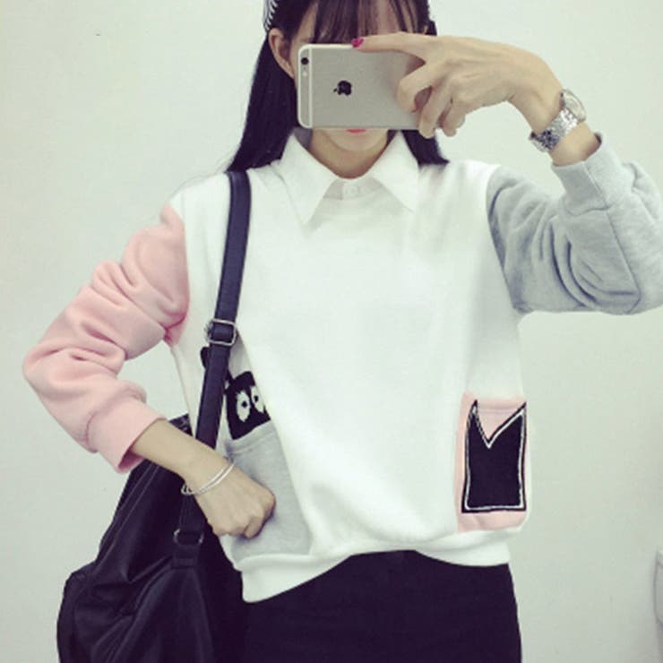 トレンドファッション ポケットデザイントレーナー 16秋冬新作 品番 Cp Dearheart ディアハート のレディース ファッション通販 Shoplist ショップリスト