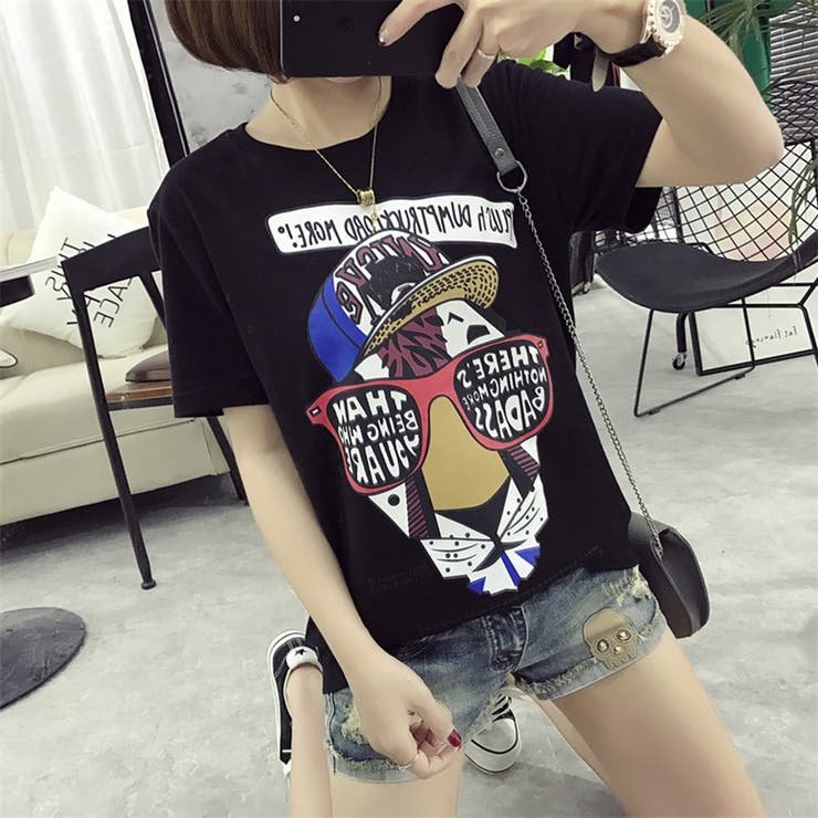 トレンドファッション プリントカットソー 17春夏新作 韓国ファッション 品番 Cp Dearheart ディアハート の レディースファッション通販 Shoplist ショップリスト