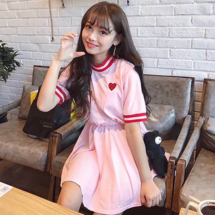 トレンドファッション ハート刺繍ワンピース 17春夏新作 韓国ファッション 品番 Cp Dearheart ディアハート の レディースファッション通販 Shoplist ショップリスト