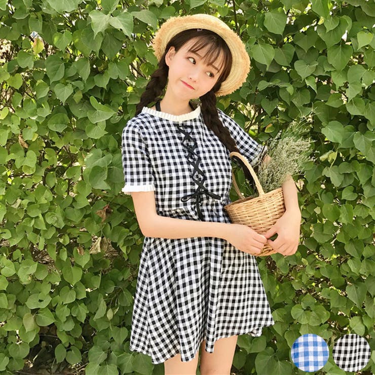 トレンドファッション チェック柄ワンピース 17春夏新作 韓国ファッション 品番 Cp Dearheart ディアハート のレディースファッション通販 Shoplist ショップリスト