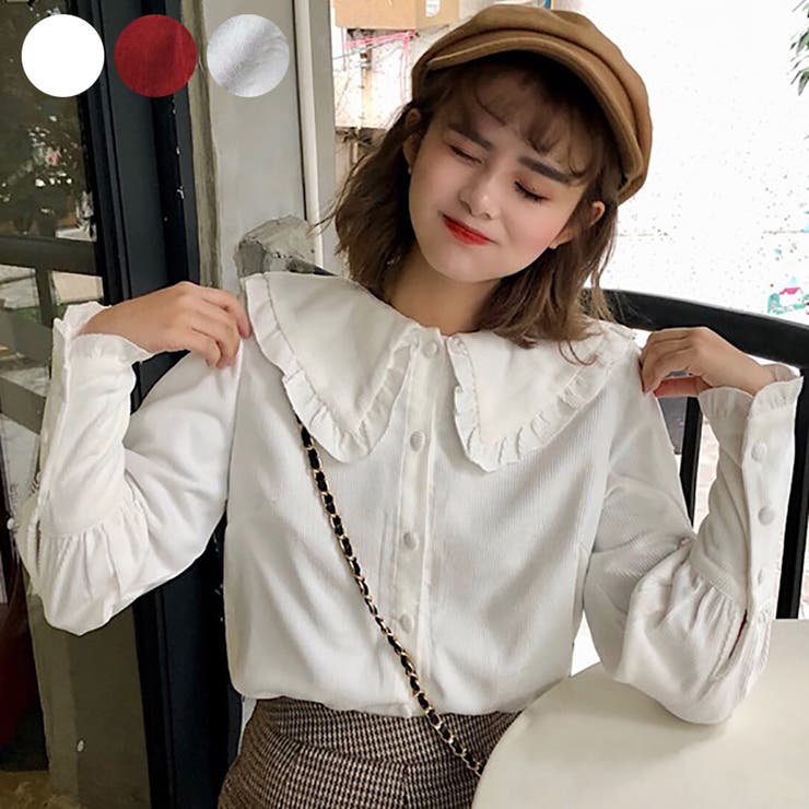 襟付薄手コーデュロイシャツ 春夏新作 韓国ファッション 品番 Cp Dearheart ディアハート のレディースファッション通販 Shoplist ショップリスト