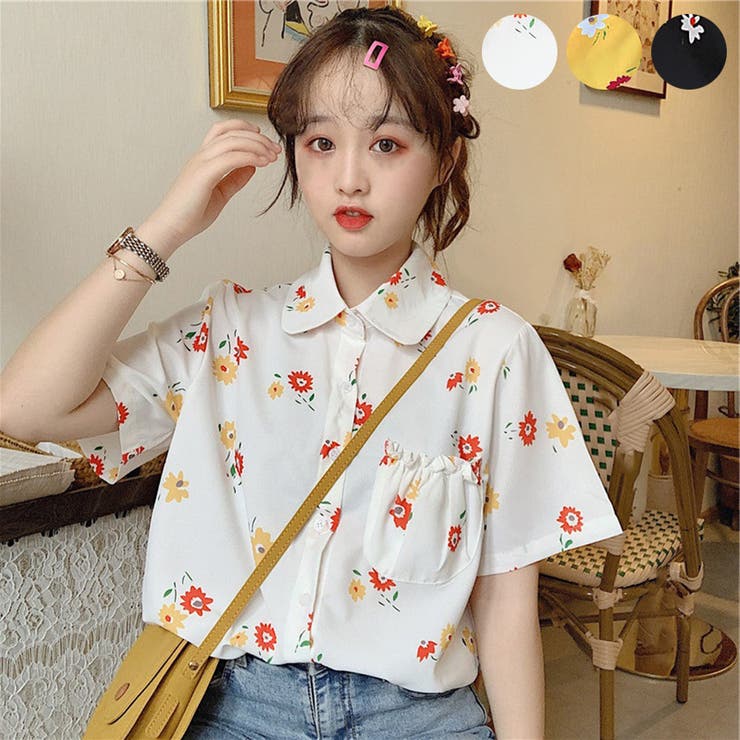 ☆トレンドファッション♪花柄シャツ☆春夏新作 韓国ファッション[品番